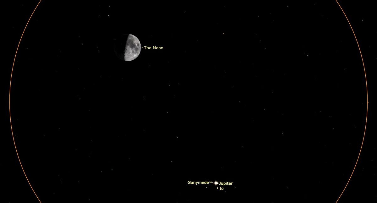Featured image for "Jupiter and Half Moon Conjunction Tonight"