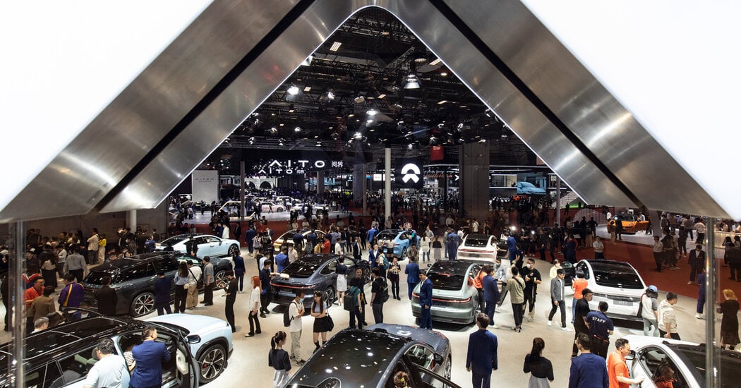 Featured image for Auto Shanghai showcases China's electric vehicle dominance.