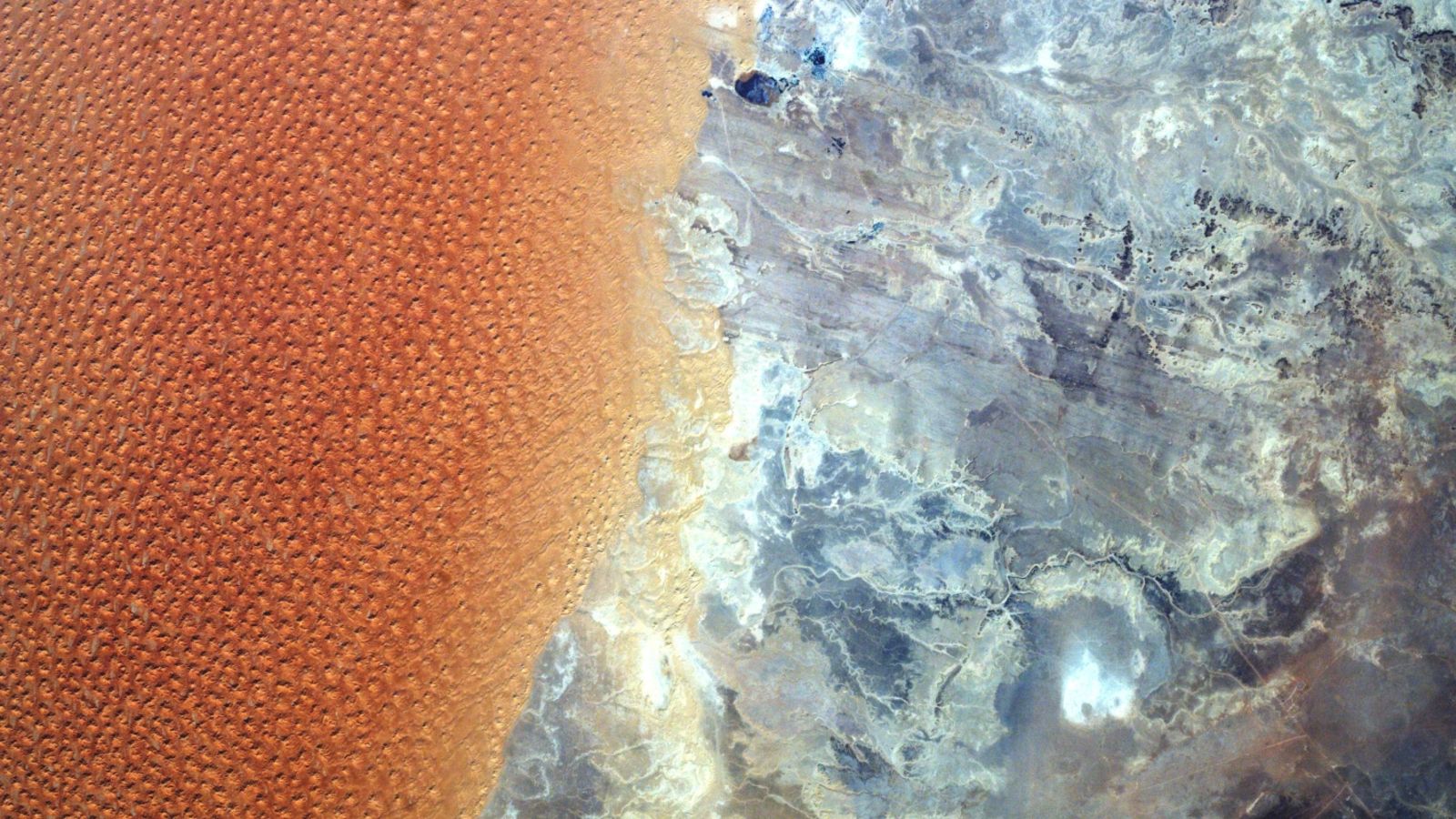 Featured image for Space View of Saharan 'Star Dunes' and Borderland Terrain