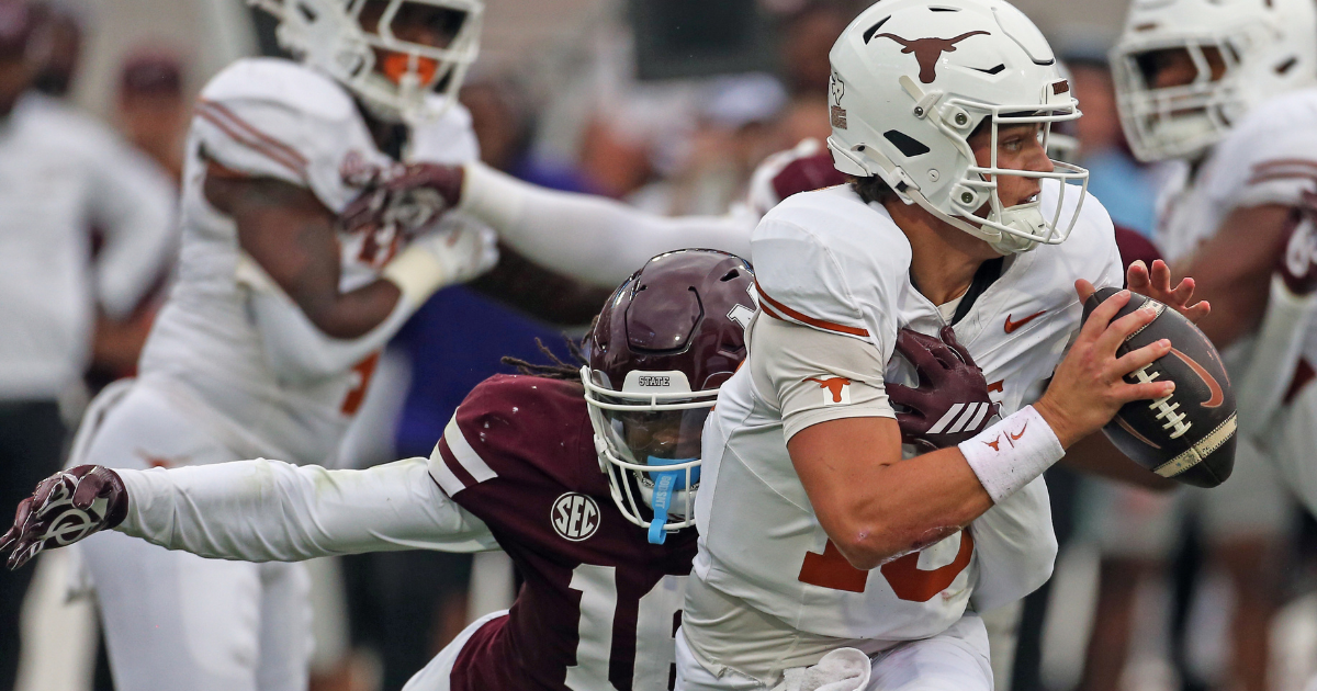 Featured image for Texas QB Arch Manning Injured in Mississippi State Game, Caldwell Leads Comeback