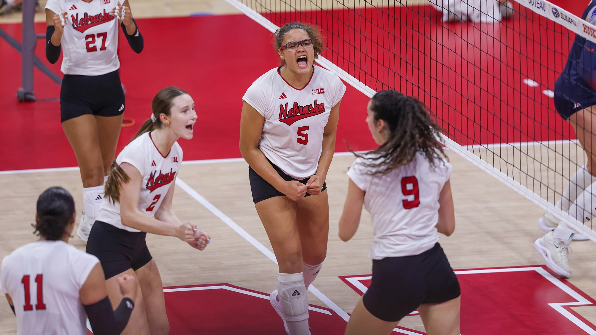 Featured image for Huskers Achieve 10th Consecutive Volleyball Sweep Over Michigan State