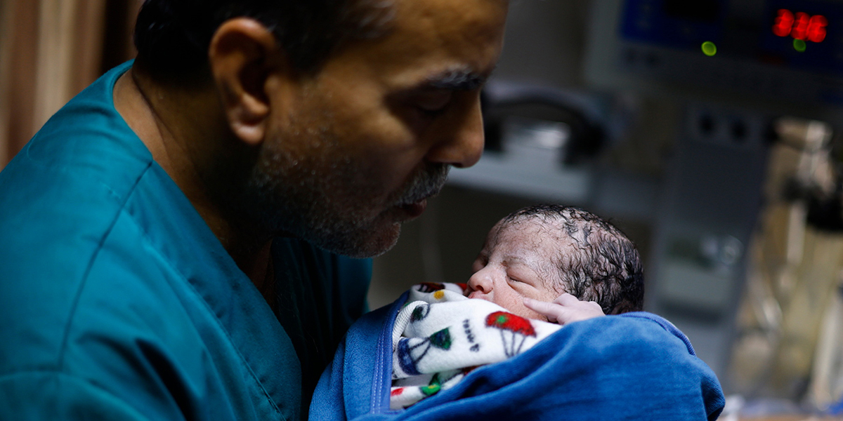 "Life and Death: The Remarkable Work of a Midwife and Volunteers in a Gaza Hospital"