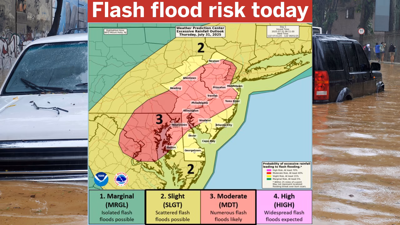 Featured image for Northeast and Mid-Atlantic Brace for Heavy Rain and Flooding Amidst Heat Relief