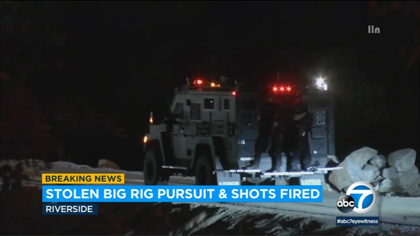 Police Shoot Suspect in Riverside Big Rig Chase