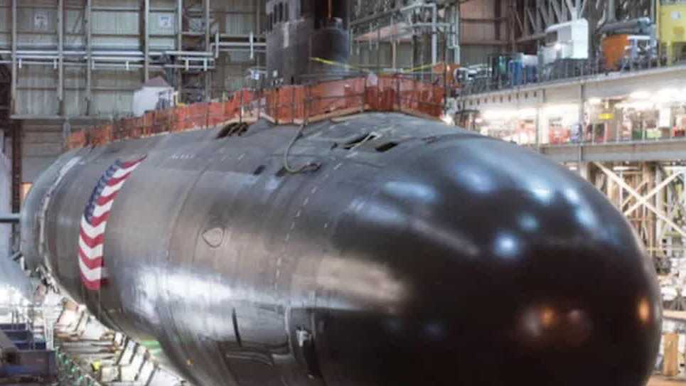 USS Iowa Submarine Christened in Groton, CT.