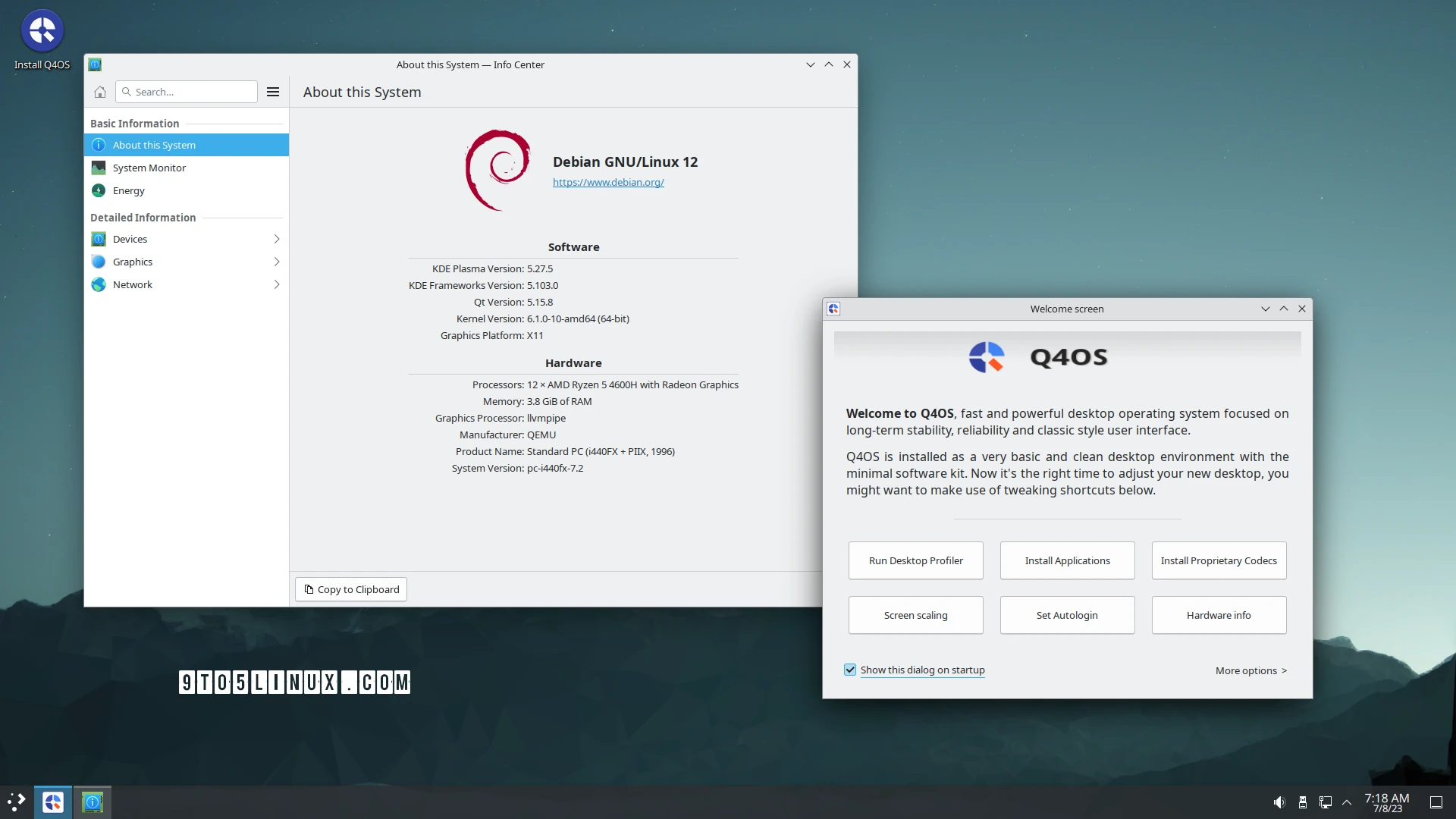 Featured image for Q4OS 5.2 "Aquarius": A Lightweight Debian 12 "Bookworm" Distro