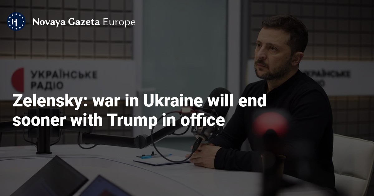 Zelensky: Ukraine War Could End Sooner with Trump in Office