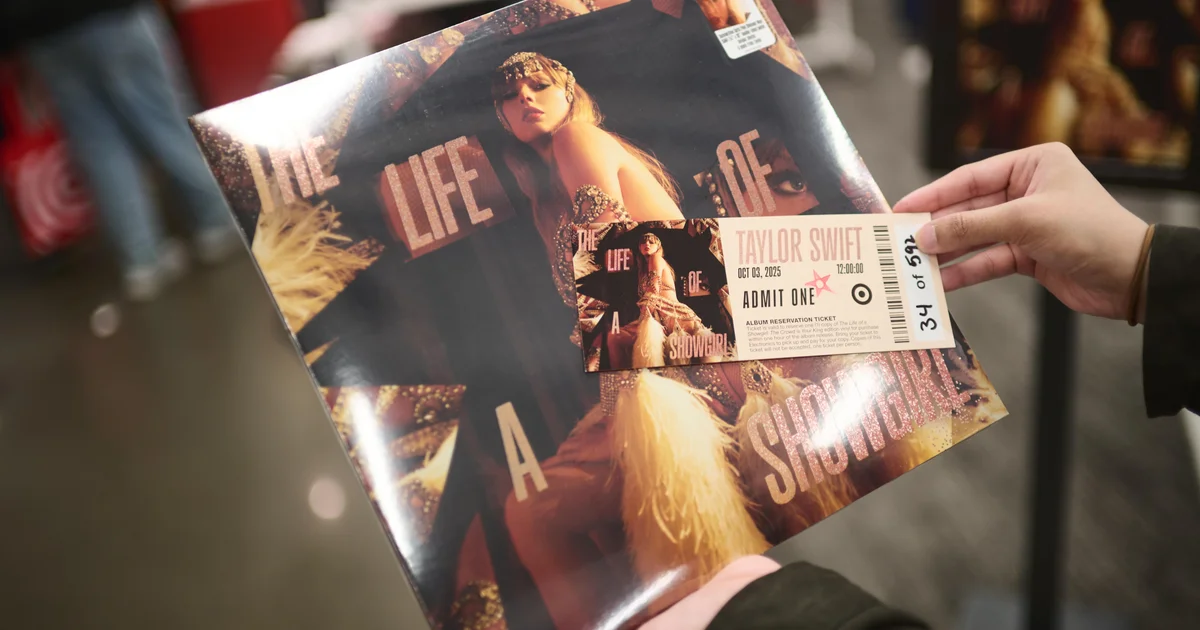 Featured image for Taylor Swift's 'Life of a Showgirl' Dominates Box Office Amid Happy Persona