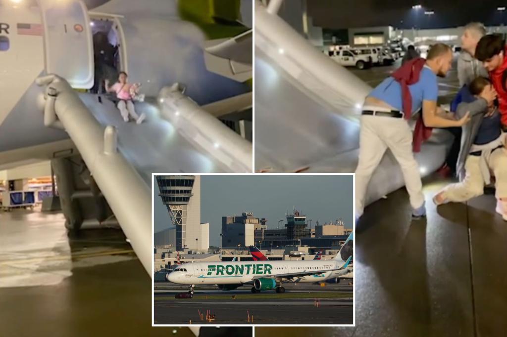 Featured image for "Emergency Evacuation: One Injured as Frontier Airlines Plane Bound for Orlando Evacuates Due to Strong Odor at CLT Airport"