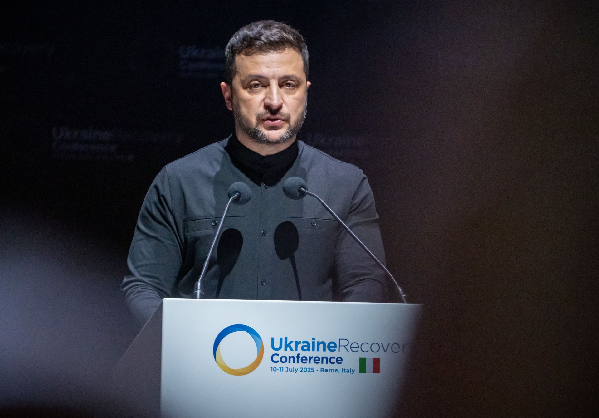 Zelensky Calls for Strong Support and Air Defense Boost at Rome Ukraine Conference
