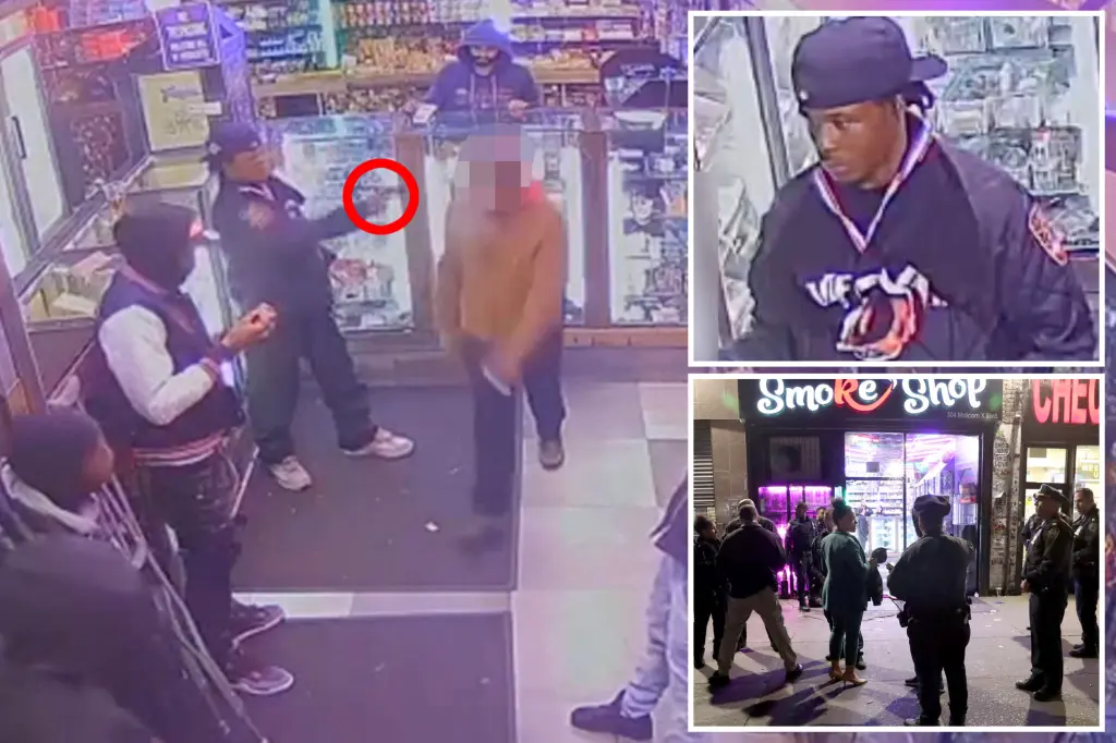 Harlem Smoke Shop Shooting Suspect Caught on Camera