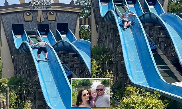 Featured image for Father's heroic act saves daughter stuck in waterslide.