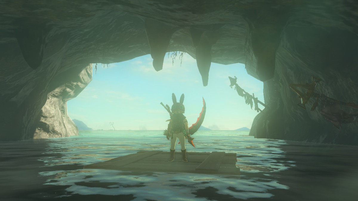 Exploring Tears of the Kingdom: Cape Cales Cliffbase Cave Directions.