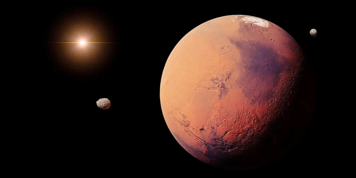 "Doomed Phobos Moon: A Spectacular Crash into Mars"