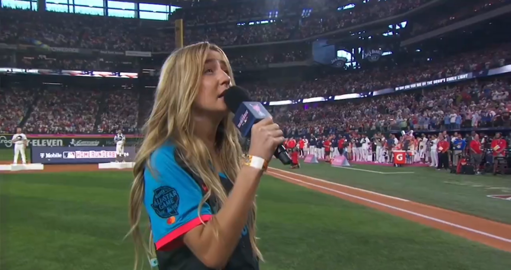 Ingrid Andress Criticized for Home Run Derby National Anthem Performance