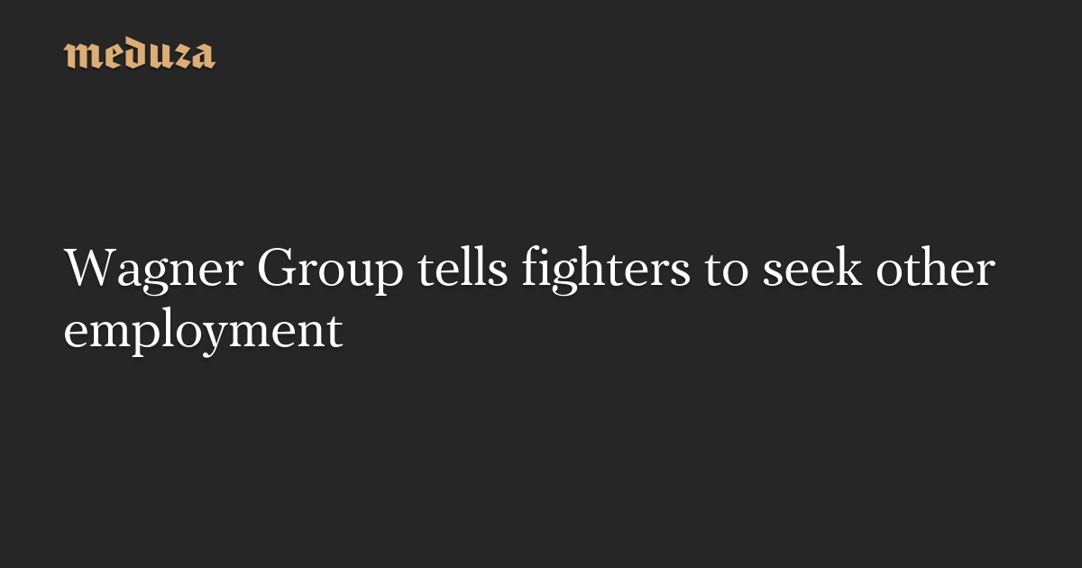 The Uncertain Future of Wagner Group after Prigozhin's Death