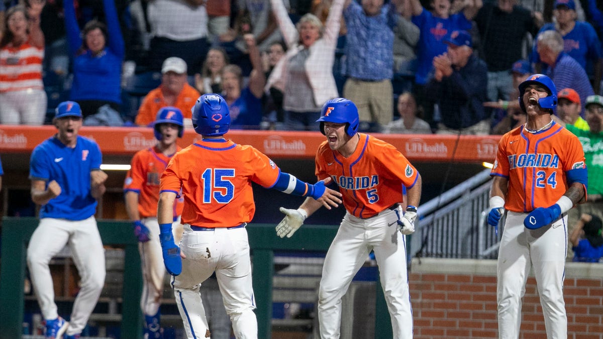 Featured image for Florida baseball faces elimination after loss to Texas Tech in Gainesville Regional.