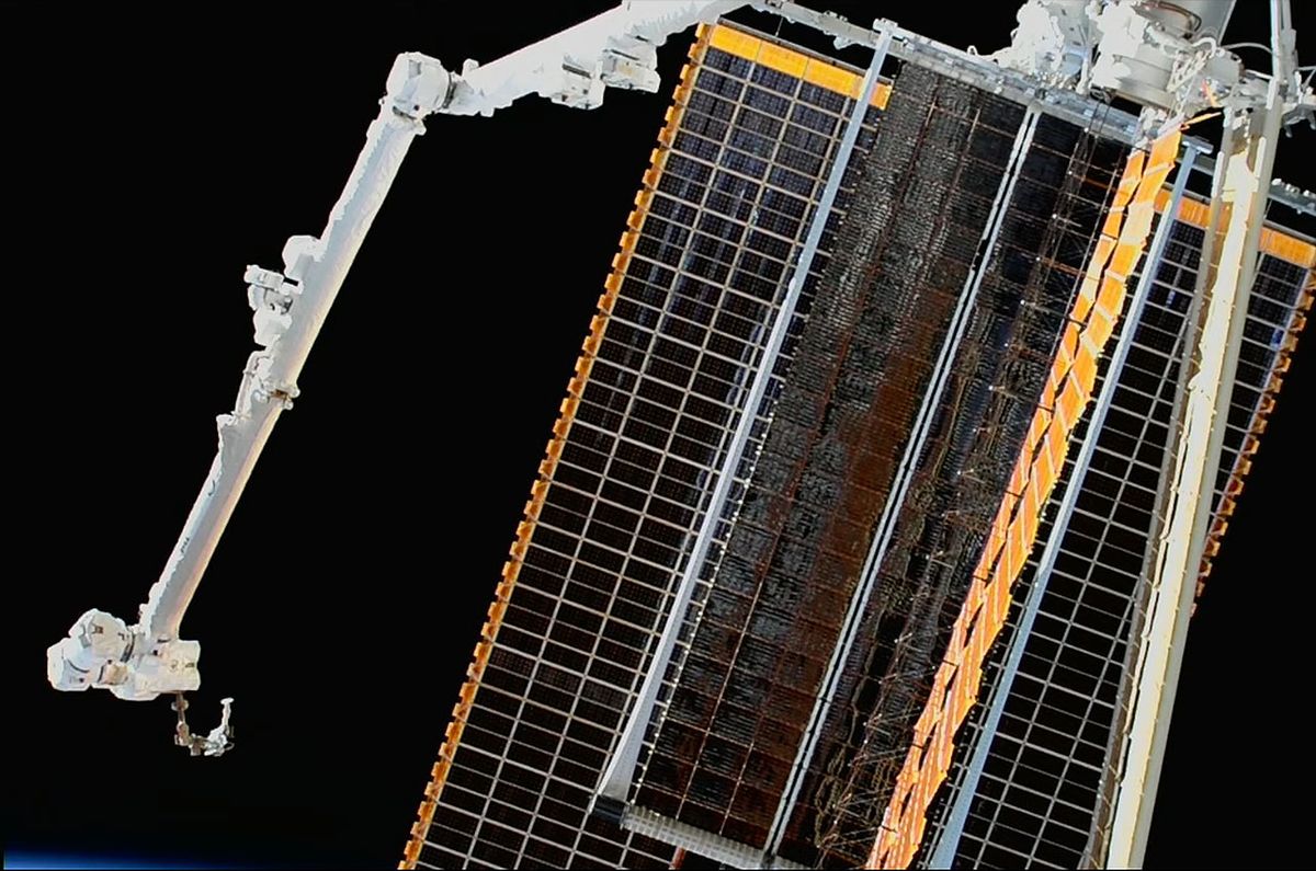 Space Station Upgrades Power System with Record-Tying Solar Array Installation