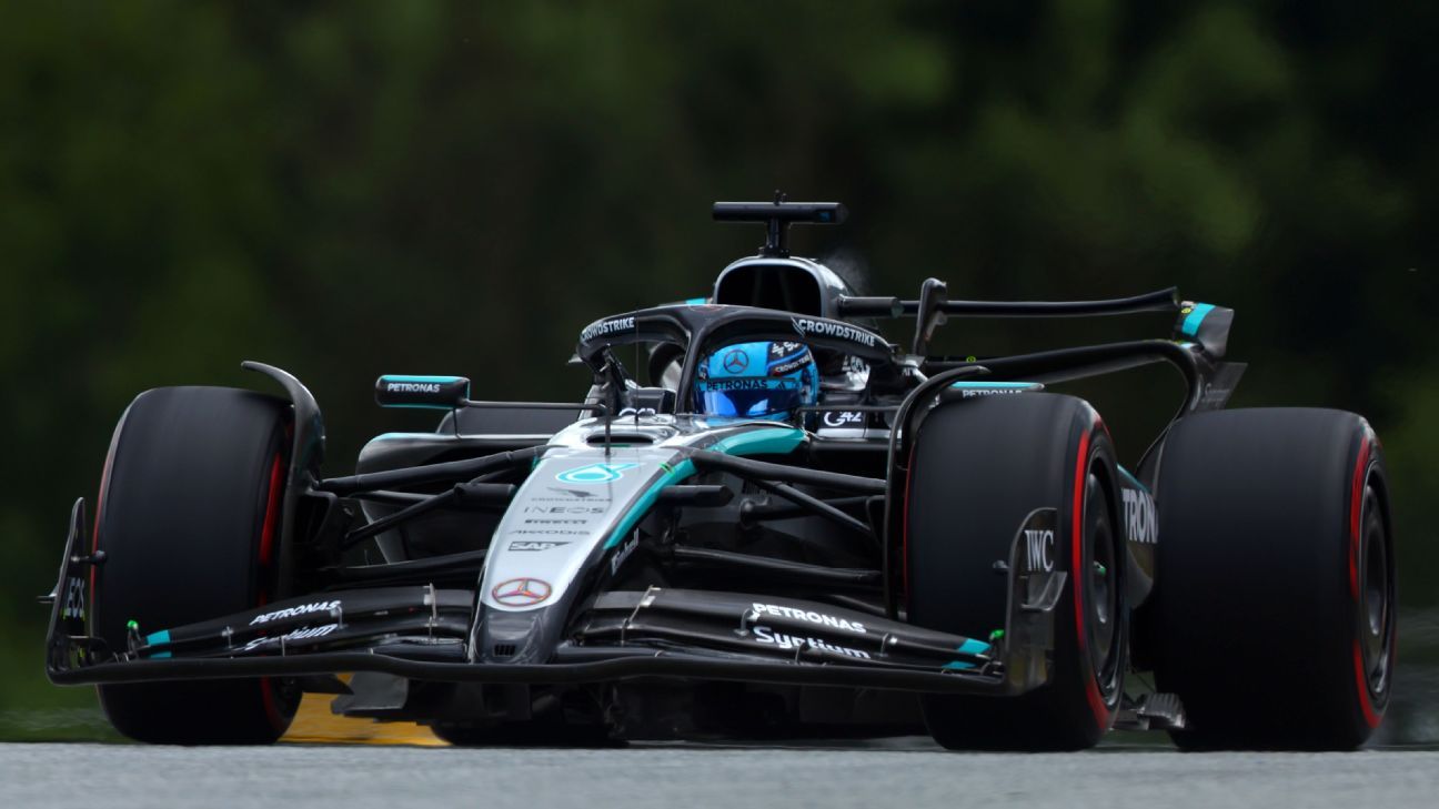 Featured image for Russell Leads FP1 in Austria as Dunne Impresses on F1 Debut