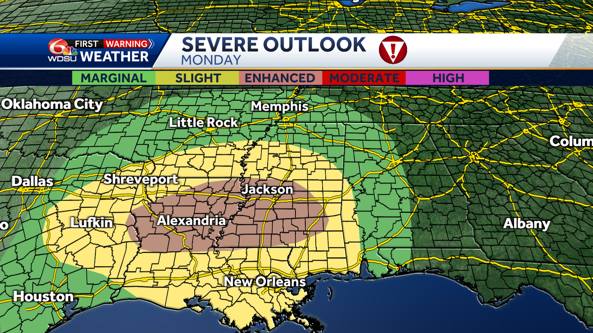 Impending Severe Storms Threaten Southern States