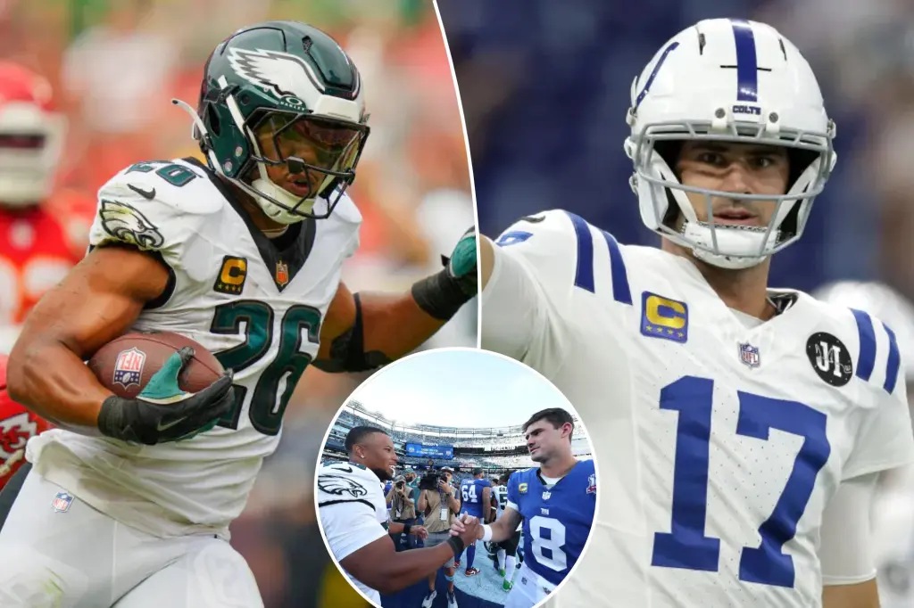 Featured image for Saquon Barkon Cheers for Daniel Jones' Colts Success