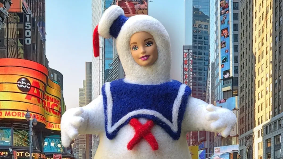 Featured image for "Marshmallow Barbie Gets a Spooky Makeover with Ghostbusters Theme"