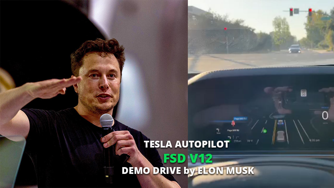 Elon Musk's Live Stream Demo Reveals Code-Free Tesla FSD 12 Autopilot