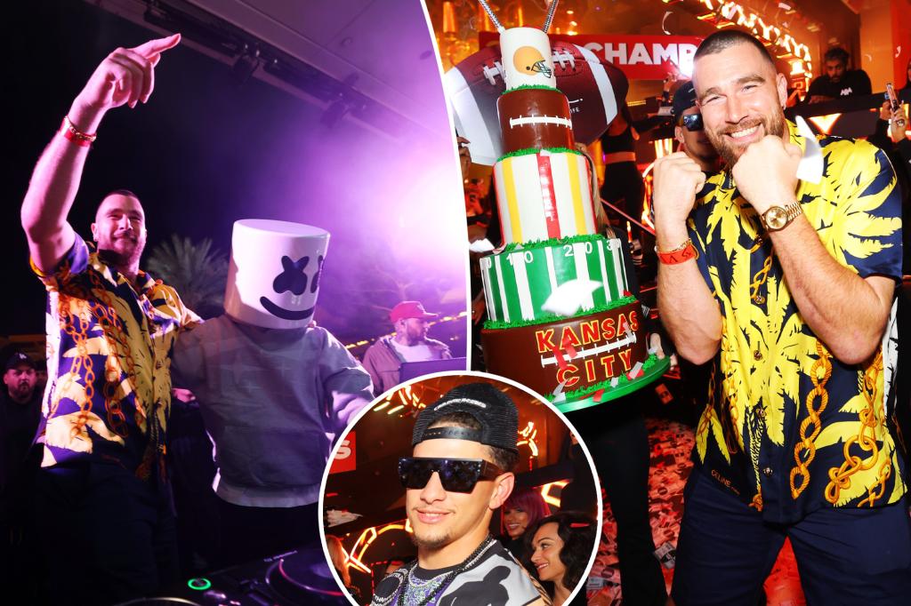 "Travis Kelce's Vegas Party: From Taylor Swift to Late-Night Karaoke with Mahomes"