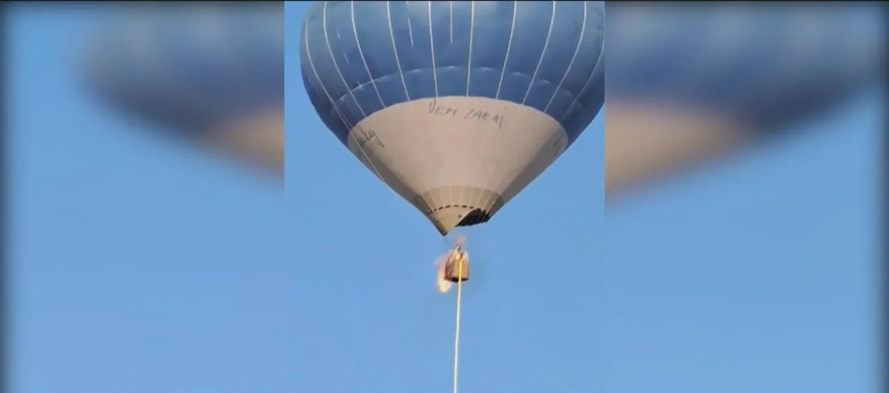 Featured image for Fatal hot air balloon fire near Mexico City leaves couple dead and girl injured.
