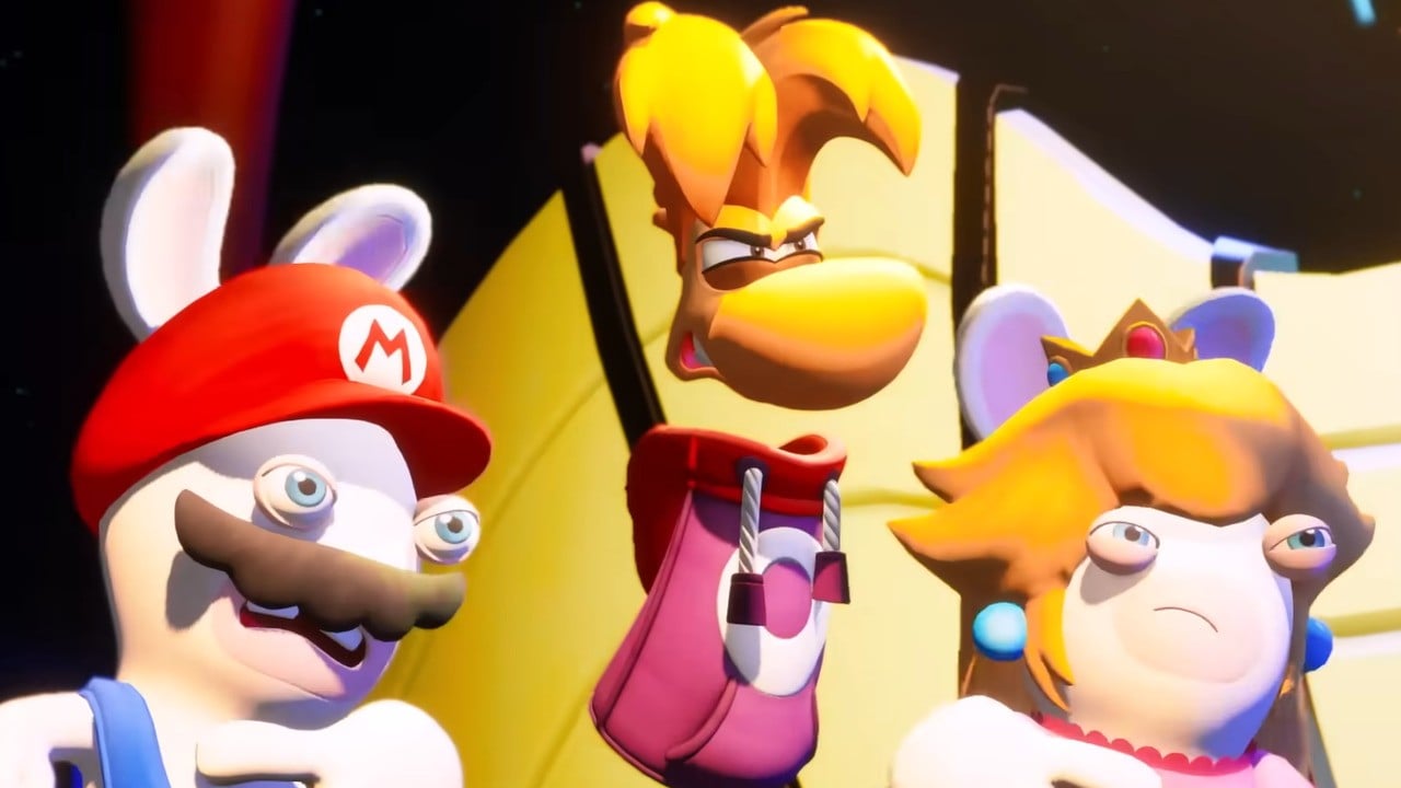 Featured image for Rayman's Return in Mario + Rabbids Sparks of Hope DLC Roasts the Competition