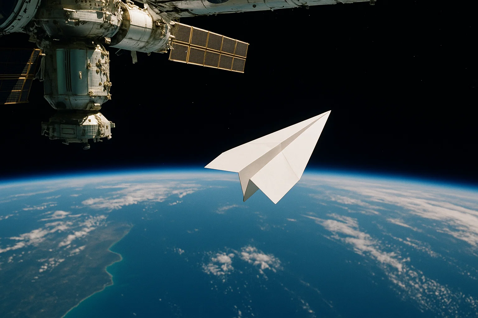 Featured image for Physicists Explore What Happens When You Throw a Paper Plane From Space