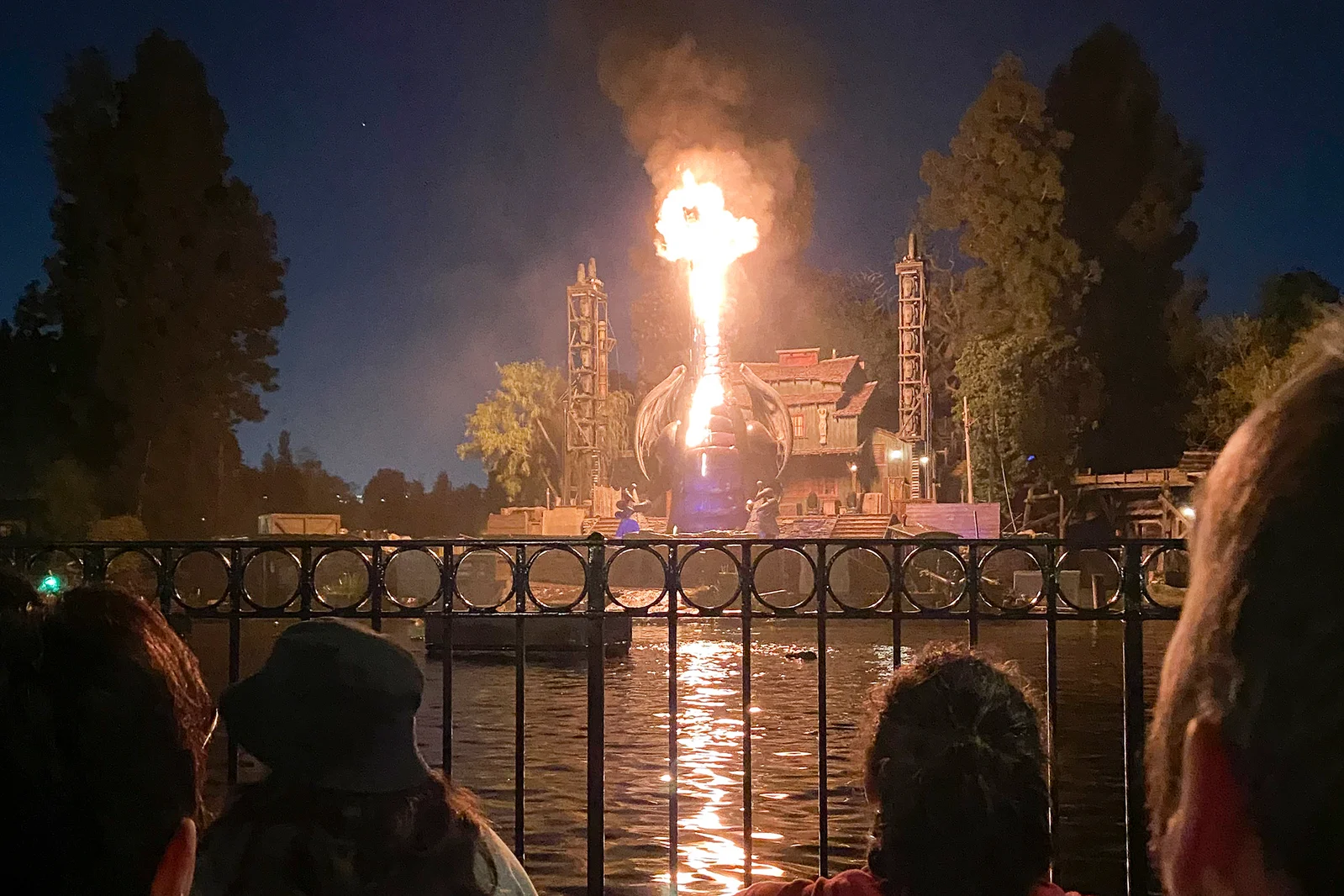 Disneyland's 'Fantasmic' Dragon Goes Up in Flames During Show