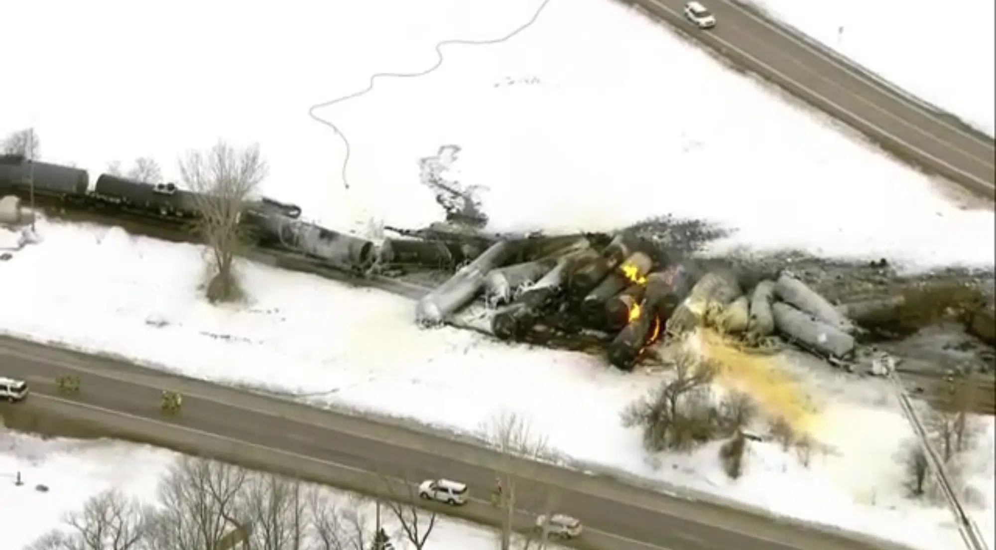 Minnesota town evacuated after fiery train derailment carrying ethanol