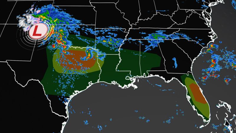 Severe storms and tornadoes threaten Southern Plains and Texas.