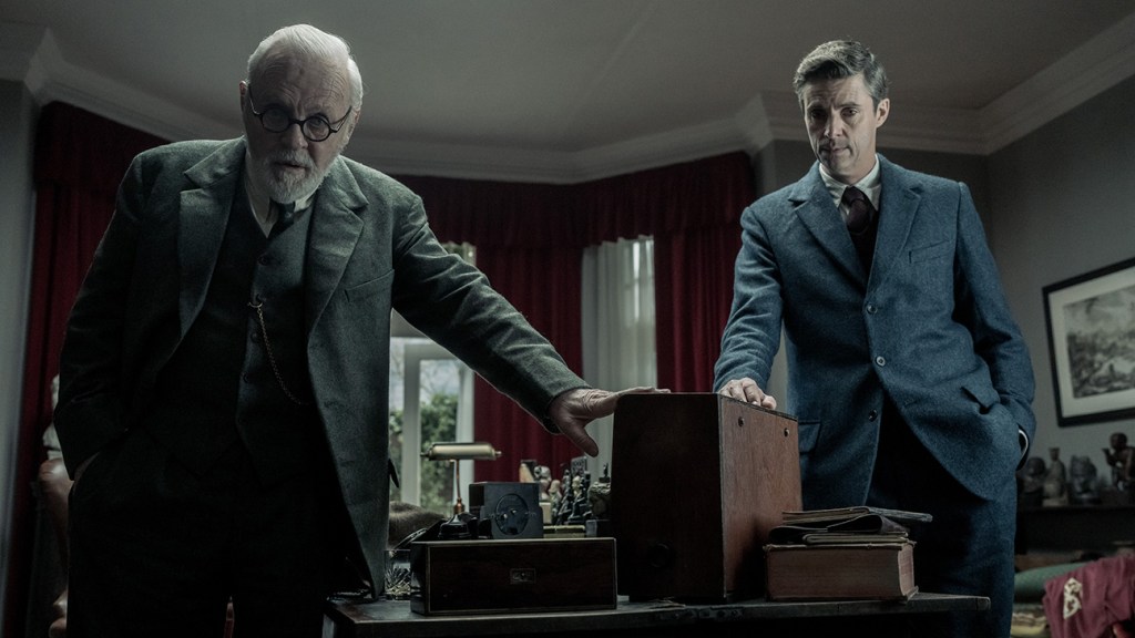 Featured image for "Anthony Hopkins and Matthew Goode Engage in a Thought-Provoking Debate as Freud and C.S. Lewis in 'Freud's Last Session' Trailer"