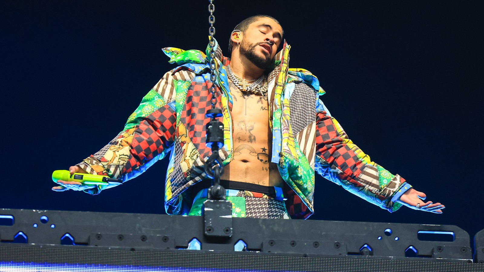 Featured image for Bad Bunny Dominates Coachella 2023 with Guest-Filled Set Despite Technical Issues.