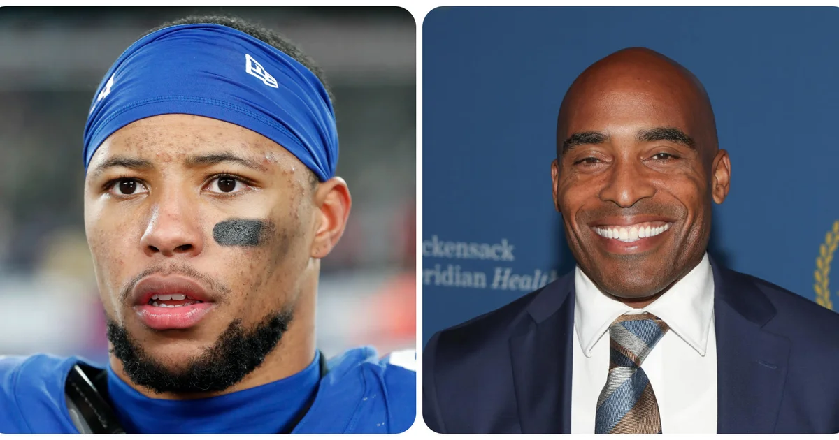Featured image for "Saquon Barkley and Tiki Barber Spar Over Giants Departure and Eagles Deal"