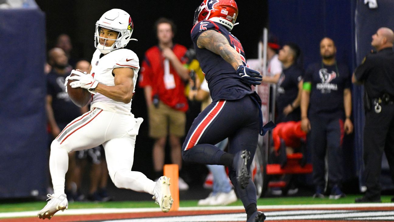 Featured image for Texans' Stroud leads halftime charge, Cardinals' Moore scores in 48-yard catch