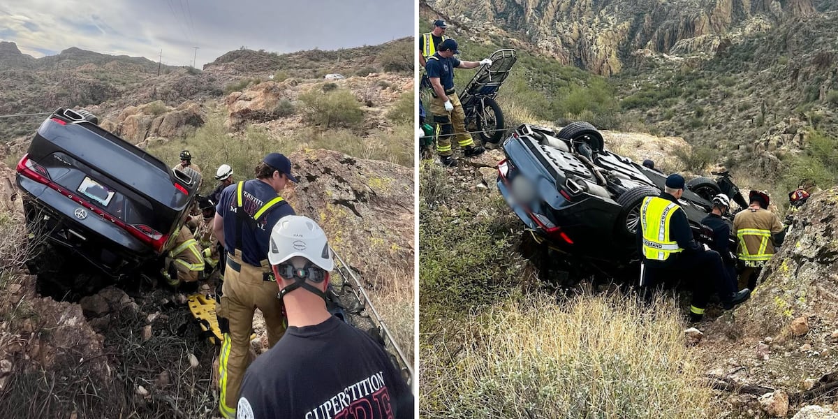 "Miraculous Rescue: Driver Saved from Cliff Plunge near Canyon Lake"