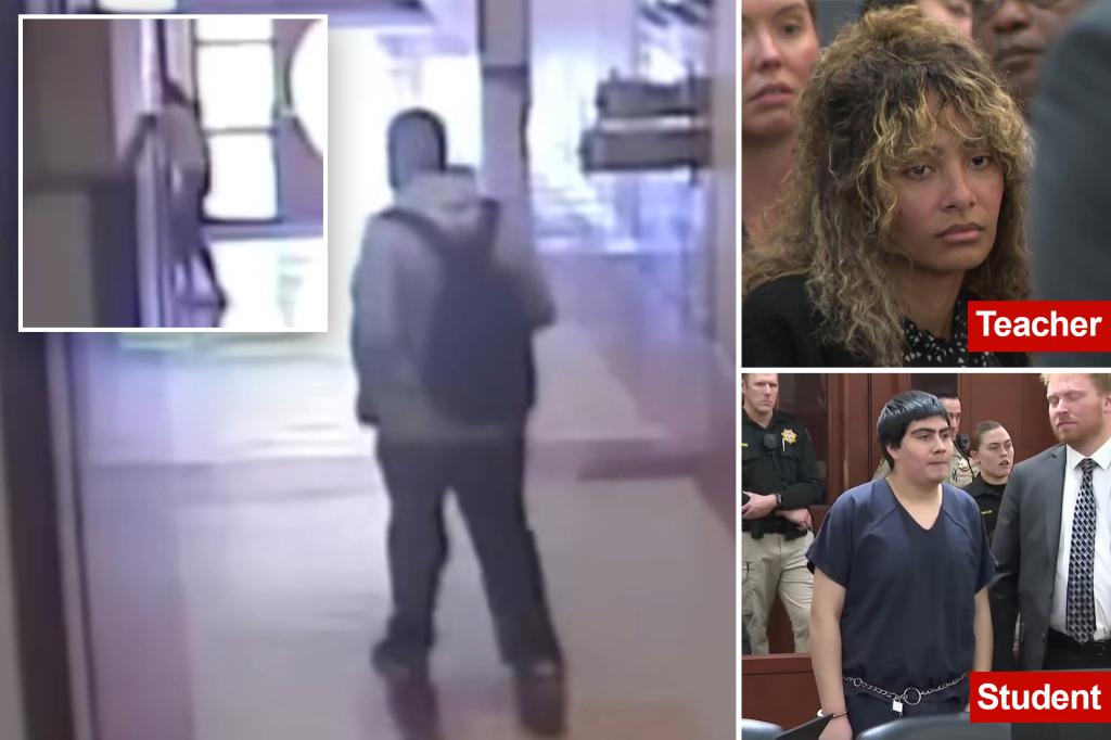 Disturbing Video Captures Las Vegas Teacher's Terrifying Attack by Deranged Student