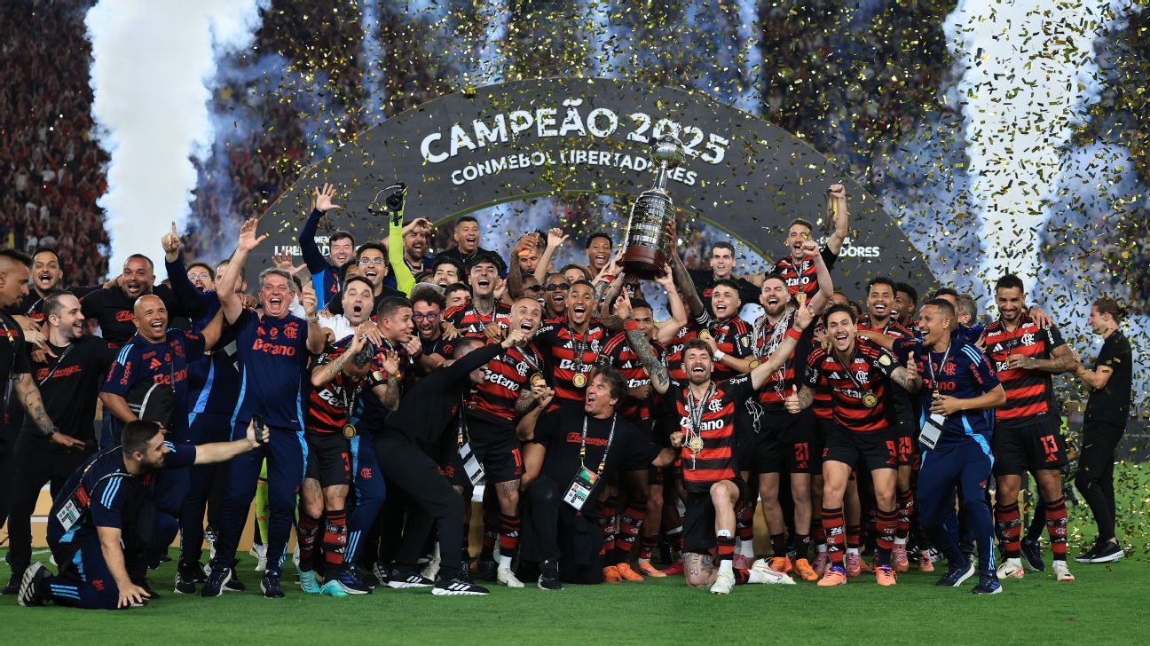 Featured image for Flamengo Clinches Fourth Copa Libertadores Title Amid Player Exhaustion