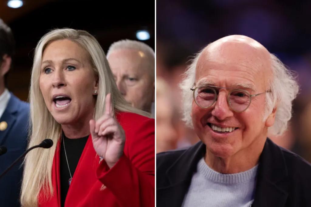 "Marjorie Taylor Greene Clashes with 'Curb Your Enthusiasm' Over Georgia Voting Laws"