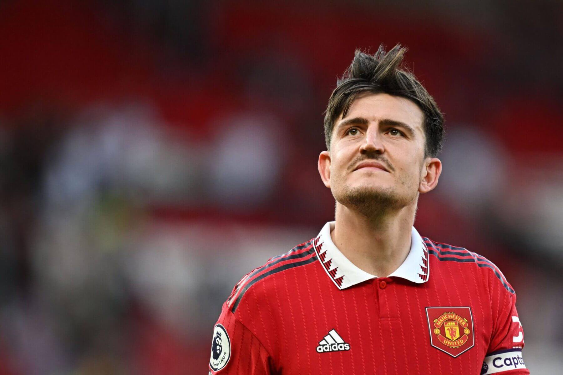 Featured image for "Harry Maguire Loses Man United Captaincy Following Talks with Erik ten Hag"