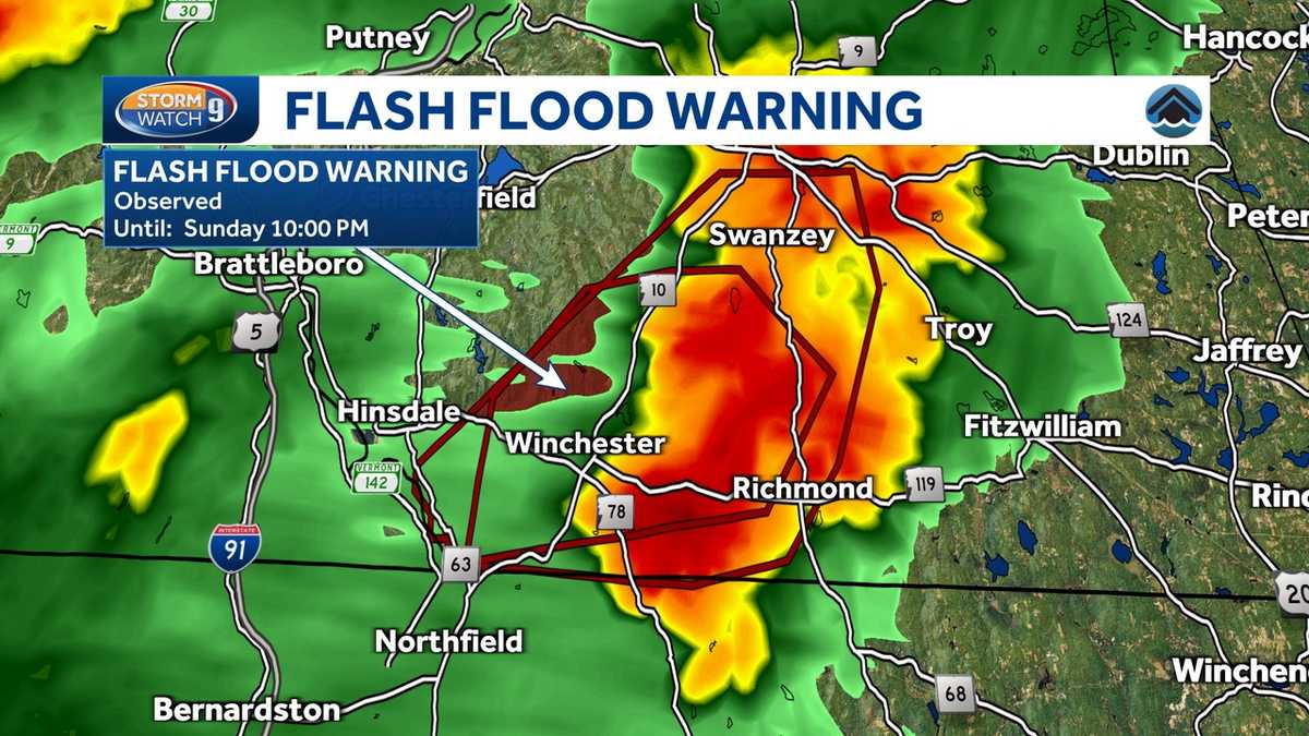 "Flash Floods Threaten New Hampshire and Vermont: Growing Concern and Catastrophic Flooding Expected"