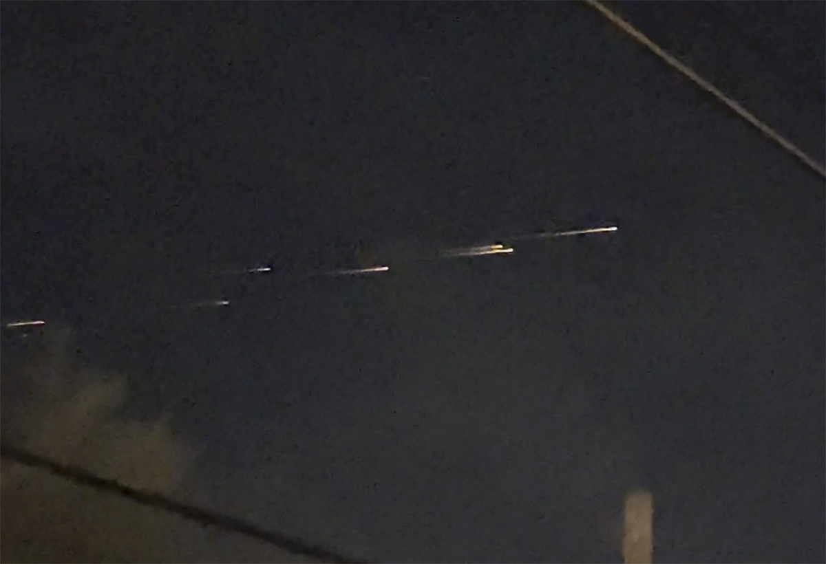 Unexplained Light Streaks Illuminate California Sky.