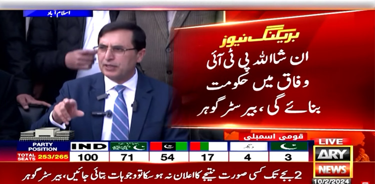 Featured image for Imran Khan's PTI Aims to Form Government in Pakistan, Threatens Agitation if Results Delayed