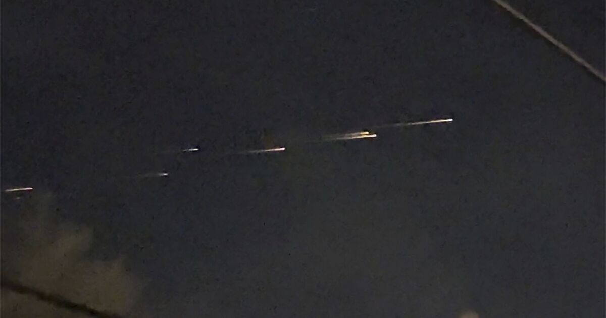 Unidentified lights spotted in California sky, mystery solved.
