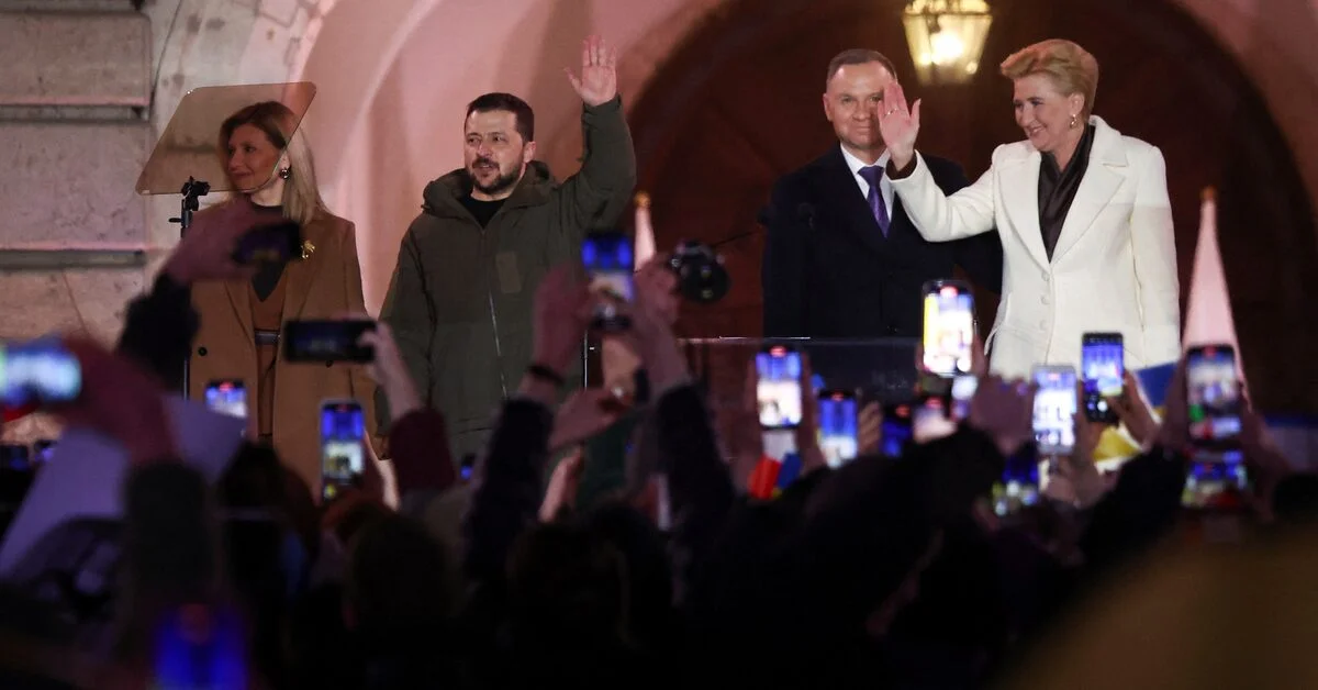 Poland and Ukraine form coalition to supply warplanes and fighting vehicles.