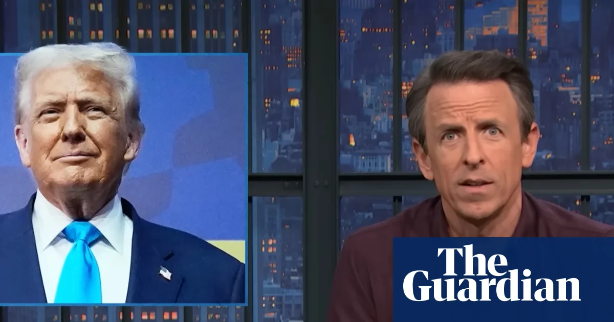 Featured image for Seth Meyers Critiques Trump's South Korea Trip as Craving Royalty