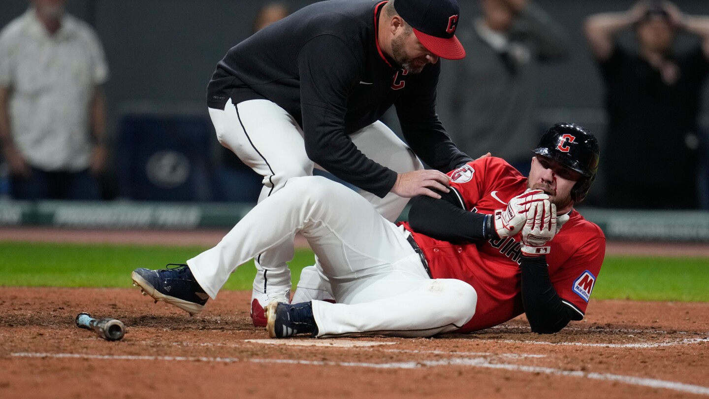 Featured image for Guardians' David Fry Hospitalized After Being Hit in Face by 99-Mph Fastball